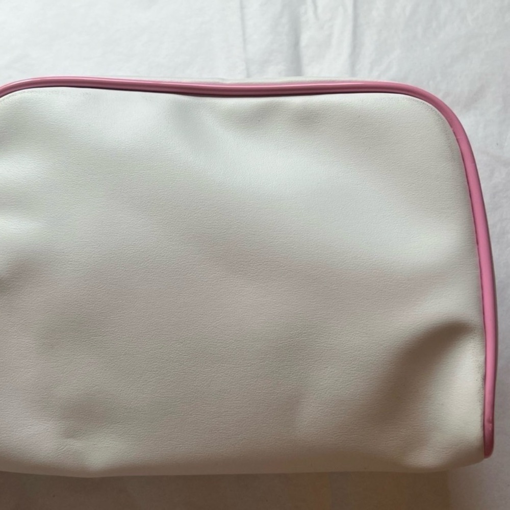 White and Pink Cosmetic Bag - Picture 4 of 4